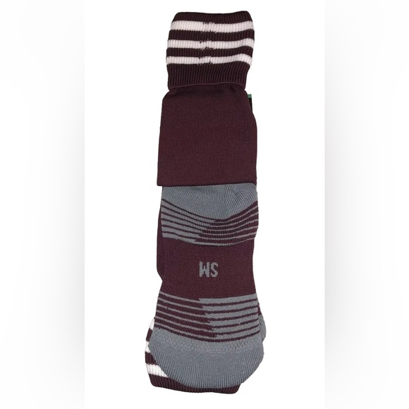 Adidas Soccer CopaZone  OTC Socks 1 Pair Youth 13C-4Y Maroon White Logo Climalit - Picture 6 of 8